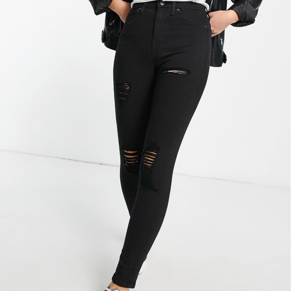 Topshop Jaime black jeans